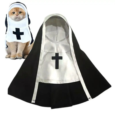 Dog Nun Costume Halloween Cosplay Nun Costume Funny Dog Costume Cute Sister Habit Pet Costume Dress Up Pet Cloth For Medium Dogs