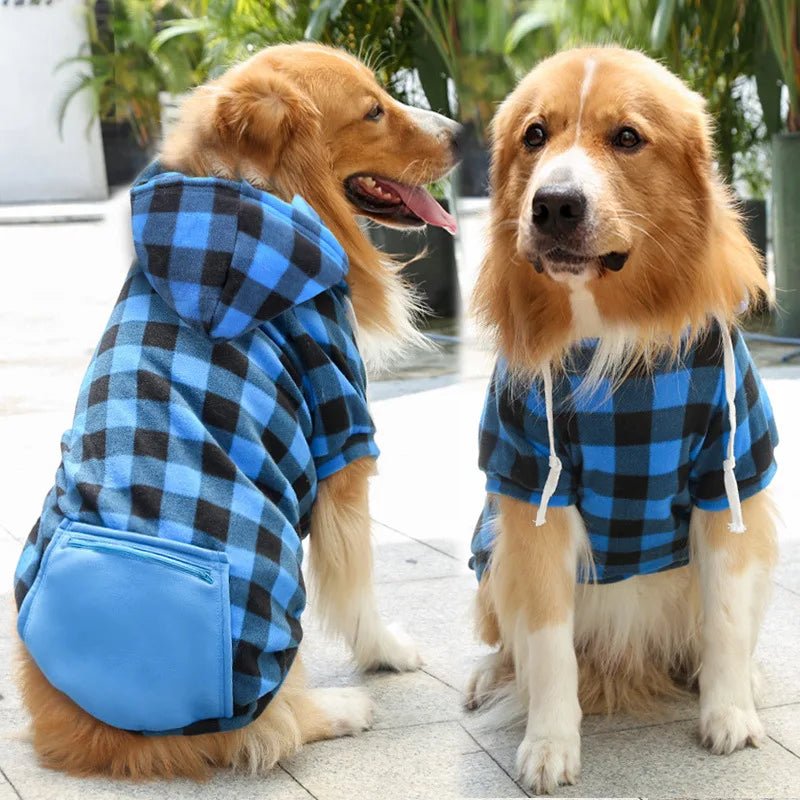 Dog Winter Coat Pet Jacket Plaid Reversible Vest Cold Weather Dog Clothes Pet Apparel for Small Medium Large Dogs - Asmota
