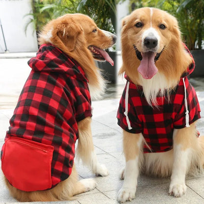 Dog Winter Coat Pet Jacket Plaid Reversible Vest Cold Weather Dog Clothes Pet Apparel for Small Medium Large Dogs - Asmota