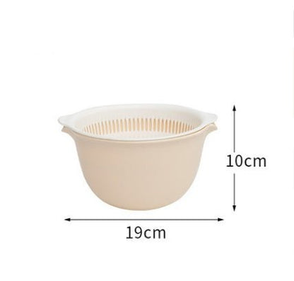 Double sink dish drain basket kitchen panning wash fruit basket - Asmota