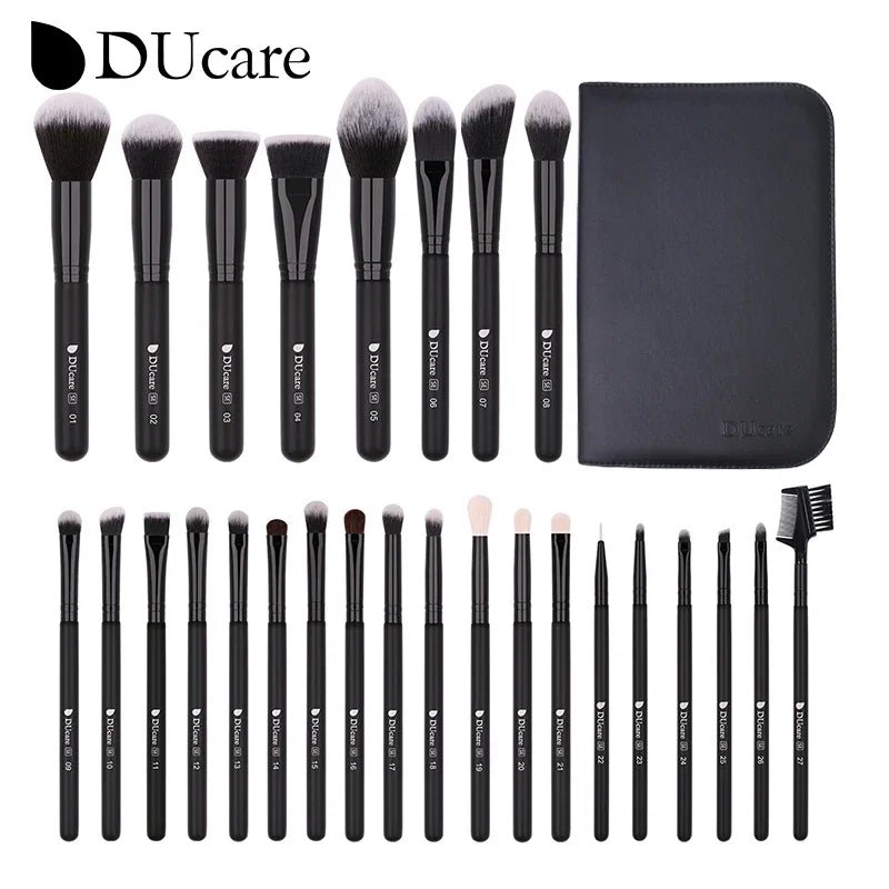 DUcare Professional Makeup Brush Set 10 - 32Pc Brushes Makeup Kit Synthetic Hair Foundation Power Eyeshadows Blending Beauty Tools - Asmota