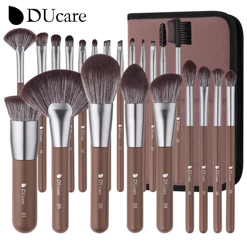 DUcare Professional Makeup Brush Set 10 - 32Pc Brushes Makeup Kit Synthetic Hair Foundation Power Eyeshadows Blending Beauty Tools - Asmota