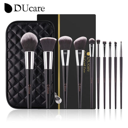 DUcare Professional Makeup Brush Set 10 - 32Pc Brushes Makeup Kit Synthetic Hair Foundation Power Eyeshadows Blending Beauty Tools - Asmota