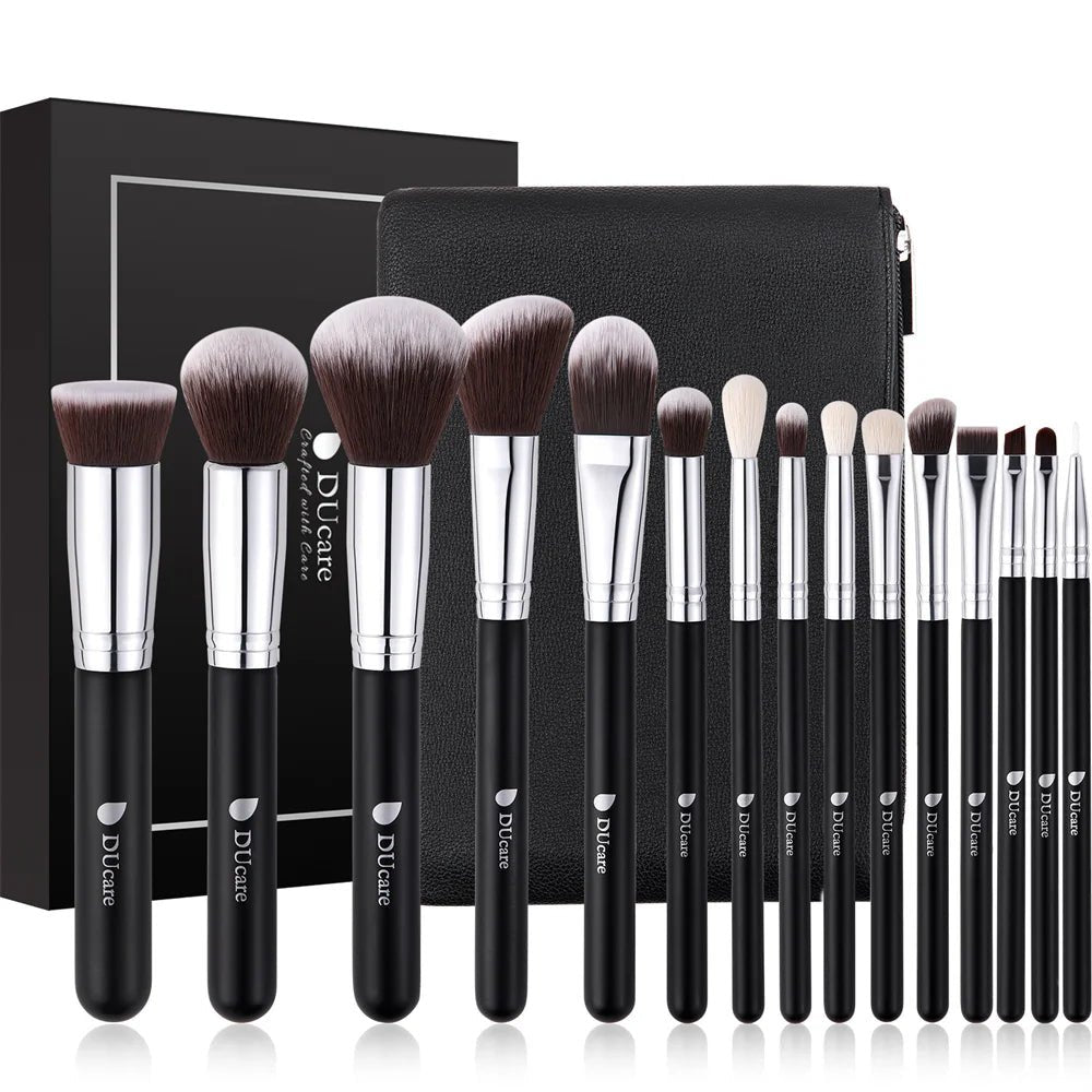 DUcare Professional Makeup Brush Set 10 - 32Pc Brushes Makeup Kit Synthetic Hair Foundation Power Eyeshadows Blending Beauty Tools - Asmota