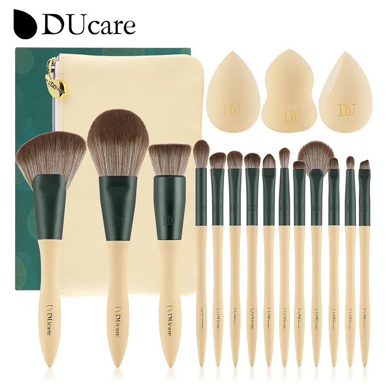 DUcare Professional Makeup Brush Set 10 - 32Pc Brushes Makeup Kit Synthetic Hair Foundation Power Eyeshadows Blending Beauty Tools - Asmota