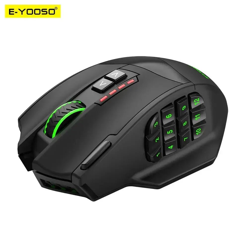 E - YOOSO X - 33 RGB USB 2.4G Wireless Gaming Mouse 16000 DPI 16 Buttons Programmable Game Optical Mice for Computer PC Laptop - Asmota
