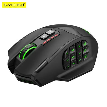 E - YOOSO X - 33 RGB USB 2.4G Wireless Gaming Mouse 16000 DPI 16 Buttons Programmable Game Optical Mice for Computer PC Laptop - Asmota