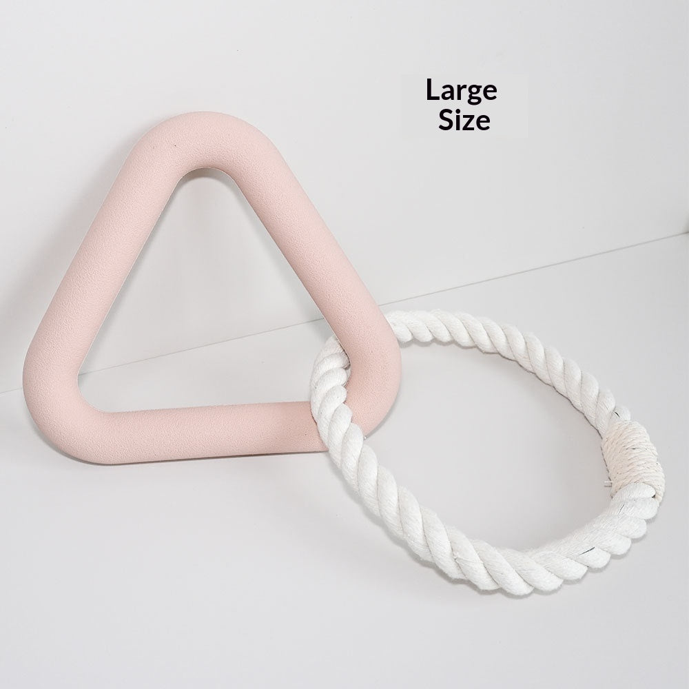 Pet Toy Foam TPR Cotton Rope Triangle Tug-of-war Molar
