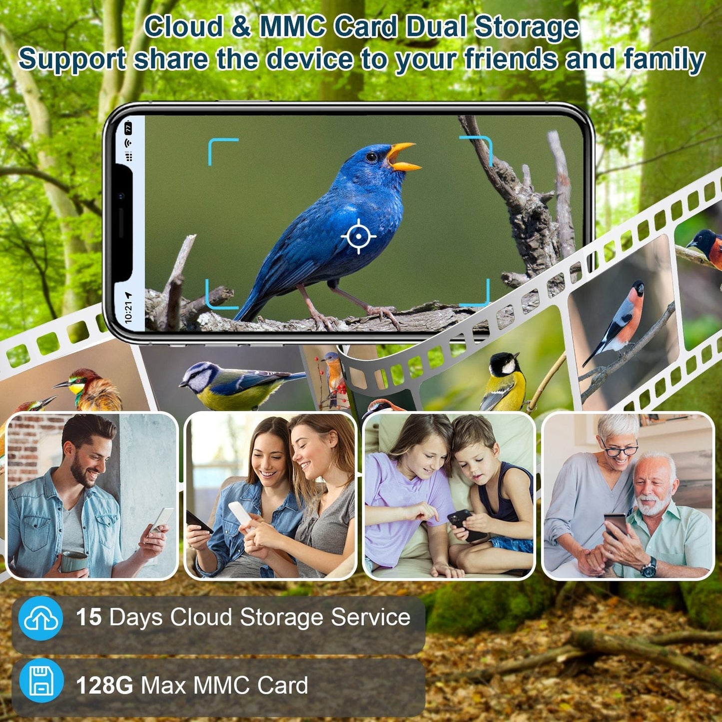 Smart Solar Bird Feeder with 1080p HD Camera and AI Motion Capture