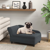 Dark Gray Sofa Dog Bed with Storage 750x490x165 mm