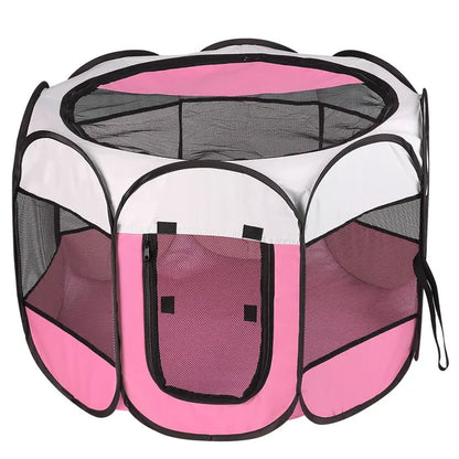 Portable Foldable Pet Playpen Exercise Pen Kennel Removable Zipper Top And Bottom Water Resistant Indoor Outdoor Use For Dogs Cats Other Pets