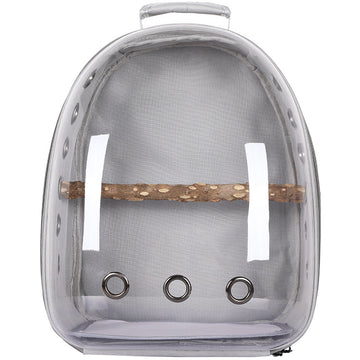 Convenient Transparent Plastic Bird Carrier with Handle and Ventilation