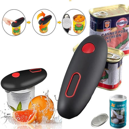 Electric Can Opener Automatic Jar Bottle Can Machine One Touch Portable Kitchen Hand Free Opening Opener Tool Gadgets - Asmota