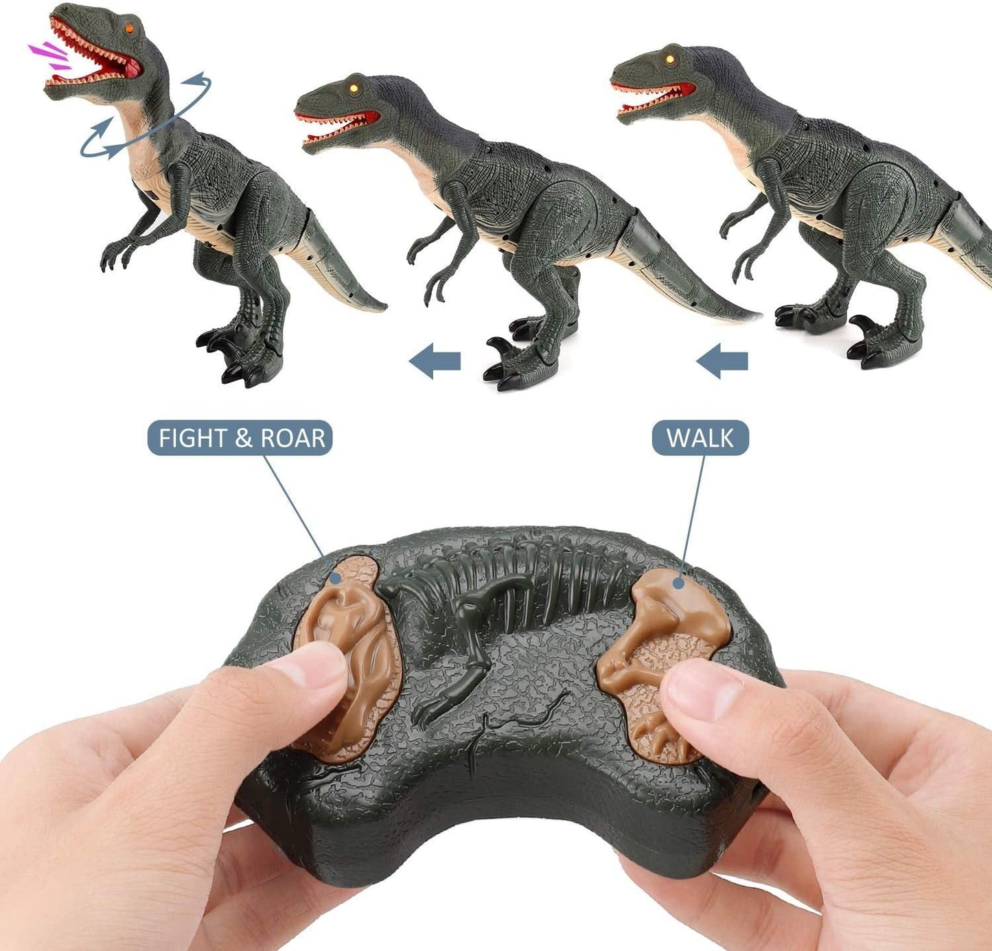 Electric Dinosaur Simulation Walking Animal Remote Control Toy - Asmota