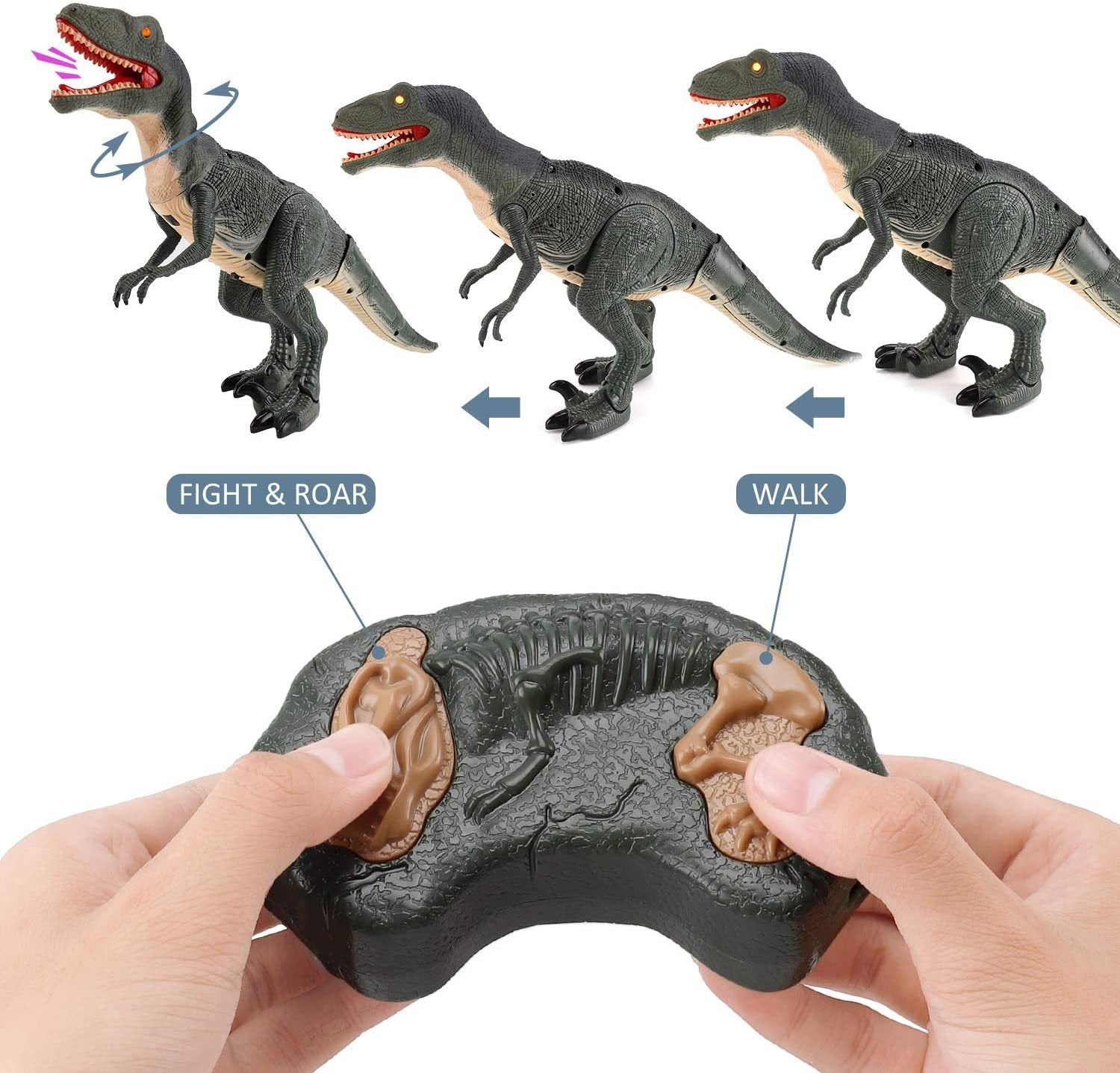 Electric Dinosaur Simulation Walking Animal Remote Control Toy - Asmota