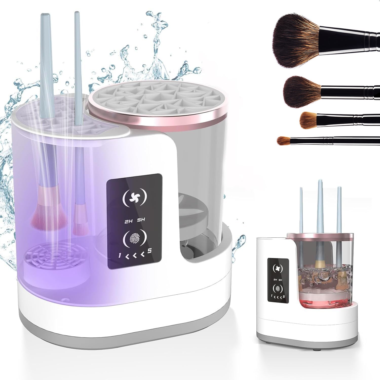 Electric Makeup Brush Cleaner Rechargeable Makeup Brushes Cleaning Tool Automatic Makeup Brush Cleaning Stand Device - Asmota