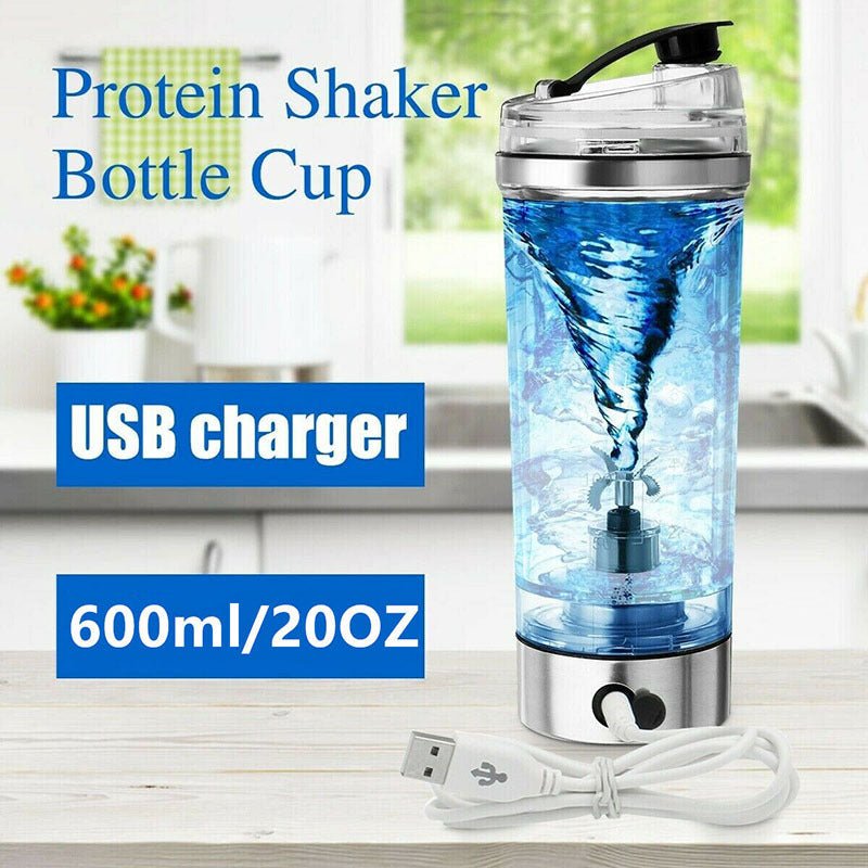 Electric Protein Shake Stirrer USB Shake Bottle Milk Coffee Blender Kettle Sports And Fitness Charging Electric Shaker Cup - Asmota