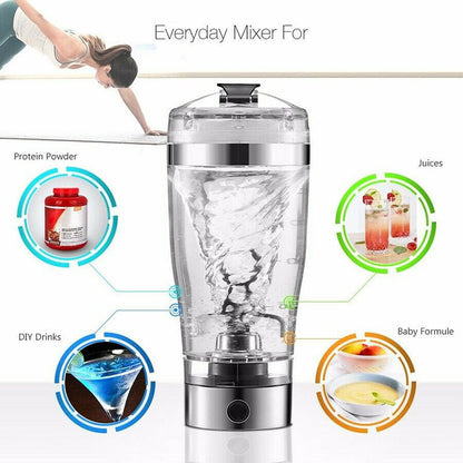 Electric Protein Shake Stirrer USB Shake Bottle Milk Coffee Blender Kettle Sports And Fitness Charging Electric Shaker Cup - Asmota