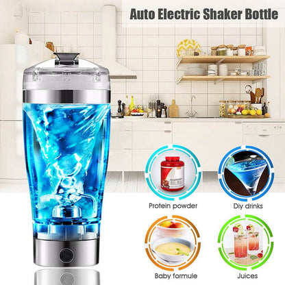 Electric Protein Shake Stirrer USB Shake Bottle Milk Coffee Blender Kettle Sports And Fitness Charging Electric Shaker Cup - Asmota