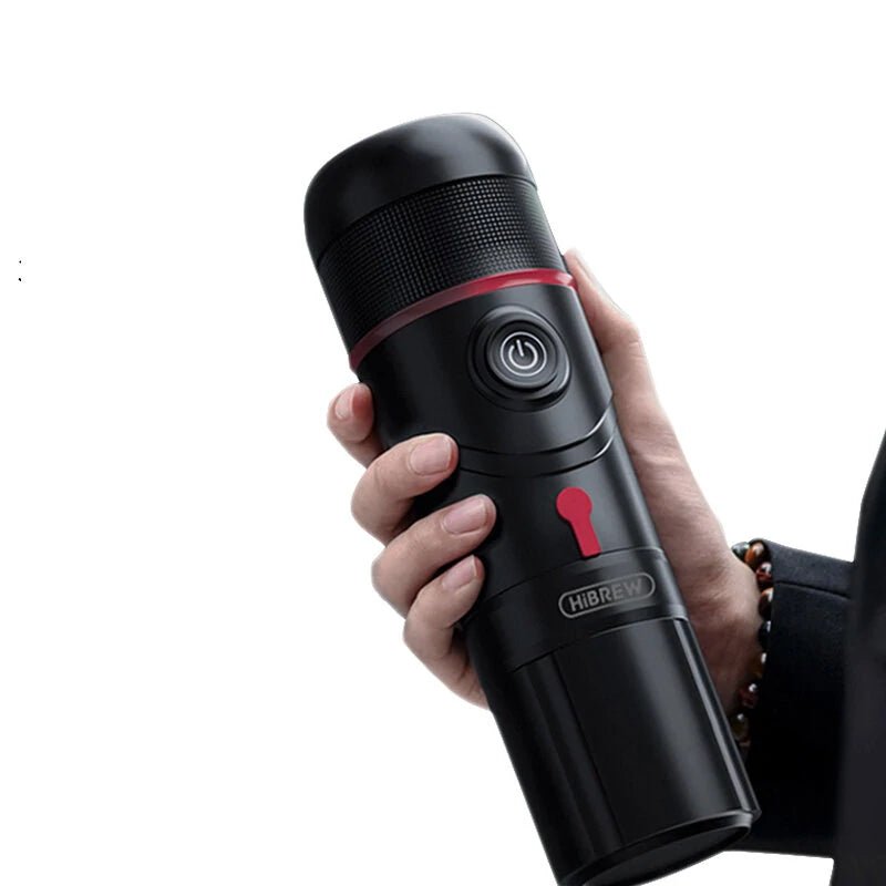 [EU/US/AE Direct] HiBREW H4 Multifunctional Portable Coffee Machine Adapter & Storage Bag & Foldable Holder Compatible with NS Capsules DG Capsules & Ground Coffee for Outdoor Activities - Asmota