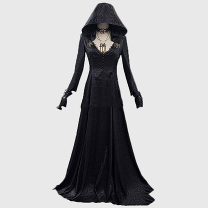 Evil Village Cosplay Costume Vampire Lady Dress Outfits Halloween Carnival Suit - Asmota