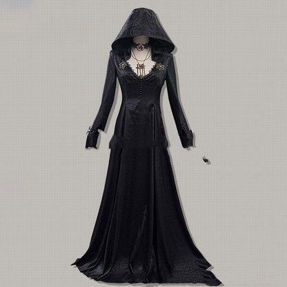 Evil Village Cosplay Costume Vampire Lady Dress Outfits Halloween Carnival Suit - Asmota