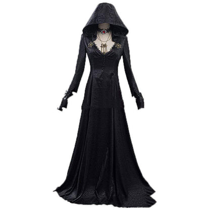Evil Village Cosplay Costume Vampire Lady Dress Outfits Halloween Carnival Suit - Asmota
