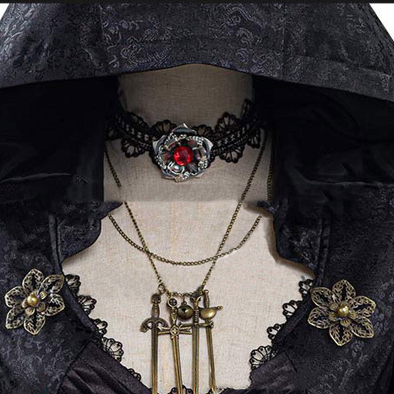 Evil Village Cosplay Costume Vampire Lady Dress Outfits Halloween Carnival Suit - Asmota