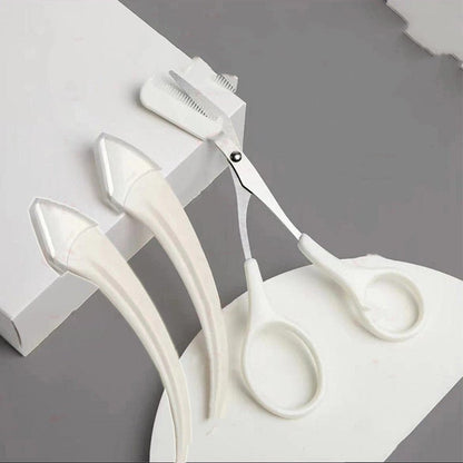 Eyebrow Trimming Knife With Comb Curved Moon Small Beauty Supplies Gadgets - Asmota