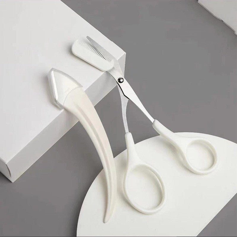 Eyebrow Trimming Knife With Comb Curved Moon Small Beauty Supplies Gadgets - Asmota