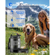 Lassot Large Capacity Portable Pull-Out Dog Water Bowl Black