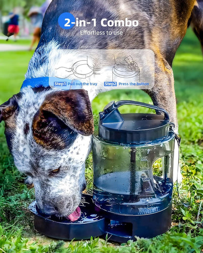 Lassot Portable Pull-out Water Bowl For Dogs, Large Capacity, Perfect For Camping, Hiking, Beach Trips, Road Trips, And Park Walks.