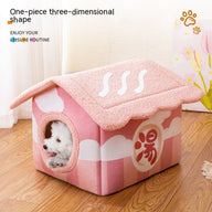 Removable Washable Semi-Surrounded Villa Dog Bed