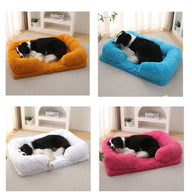 Plush Round Winter Dog Bed in Multiple Colors and Sizes