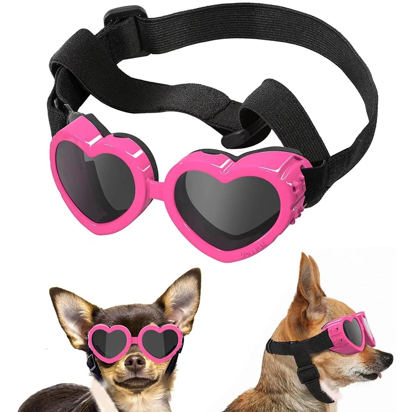 Windproof Plastic Dog Protective Eyewear Glasses with Adjustable Strap