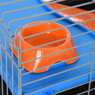 35L Black Metal Chinchilla Cage with Feeder and Ramp