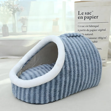 Thickened 3D Macaron Double-Piece Cat Bed Nest for Autumn Winter