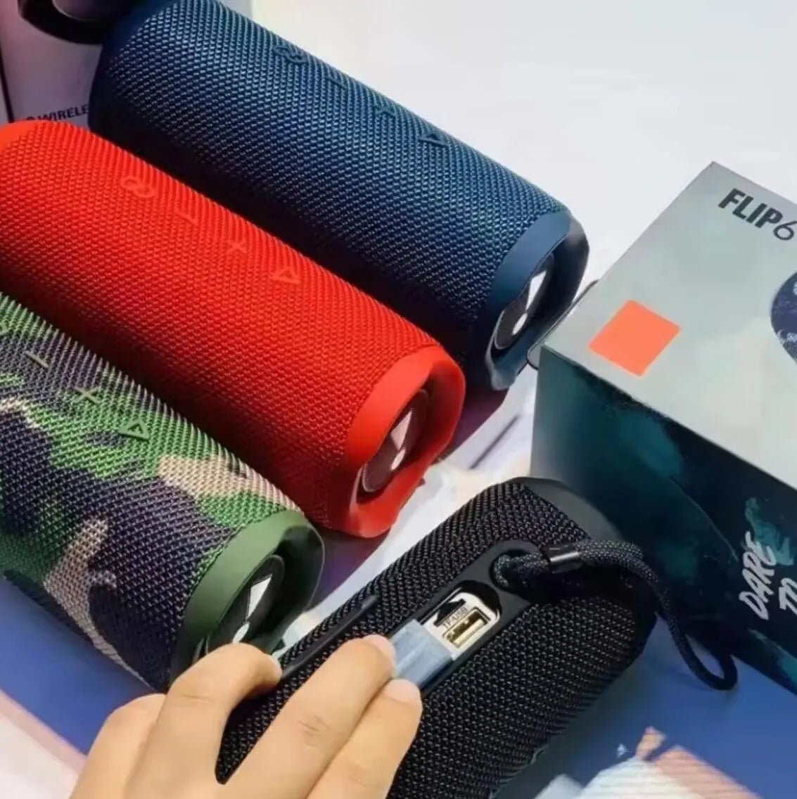 Flip 6 speakers Portable BT Speaker Wireless Mini Speakers Outdoor Waterproof Portable Bluetooth Speakers Powerful Sound and Deep Bass Subwoofer Bass Music Audio - Asmota