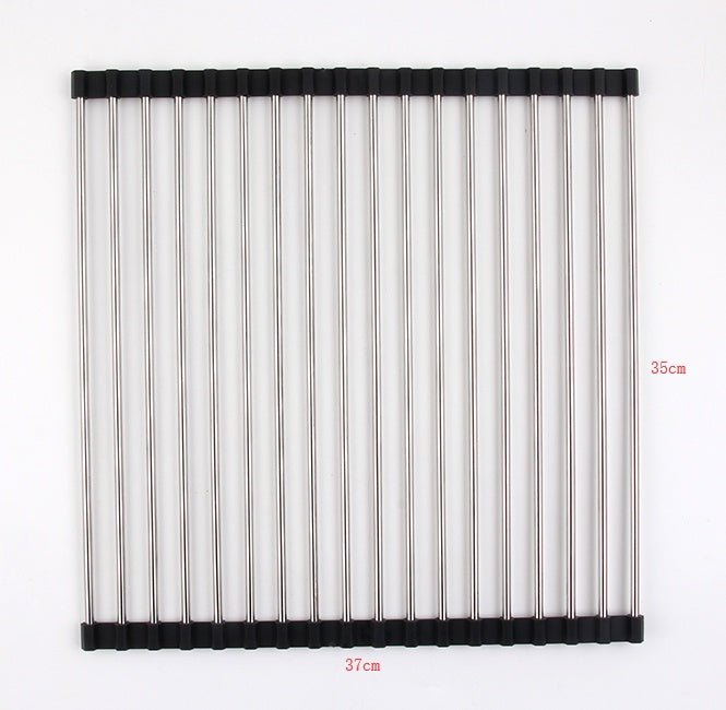 Folding Kitchen Drain Sink Rack Stainless Steel - Asmota