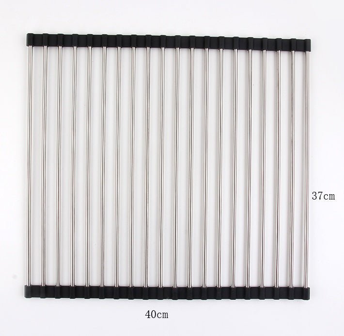 Folding Kitchen Drain Sink Rack Stainless Steel - Asmota