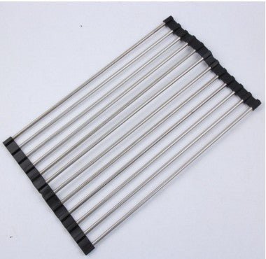 Folding Kitchen Drain Sink Rack Stainless Steel - Asmota