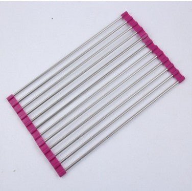 Folding Kitchen Drain Sink Rack Stainless Steel - Asmota