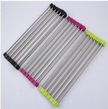 Folding Kitchen Drain Sink Rack Stainless Steel - Asmota