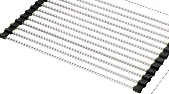 Folding Kitchen Drain Sink Rack Stainless Steel - Asmota