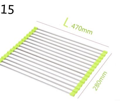 Folding Kitchen Drain Sink Rack Stainless Steel - Asmota