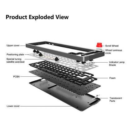 For 3Pin/5Pin Switch Knob Hot Swap Mechanical Keyboard Kit Wireless Bluetooth 3 Mode RGB Backlit Gamer 60% Keyboard - Asmota