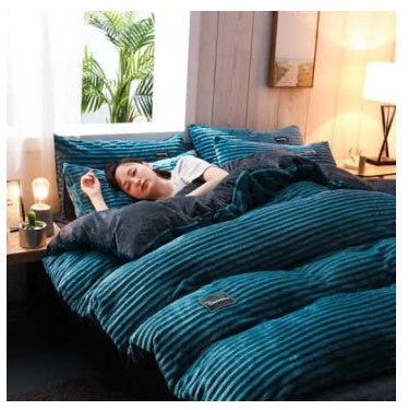 Four - piece Coral Fleece Bedding Bed - Asmota