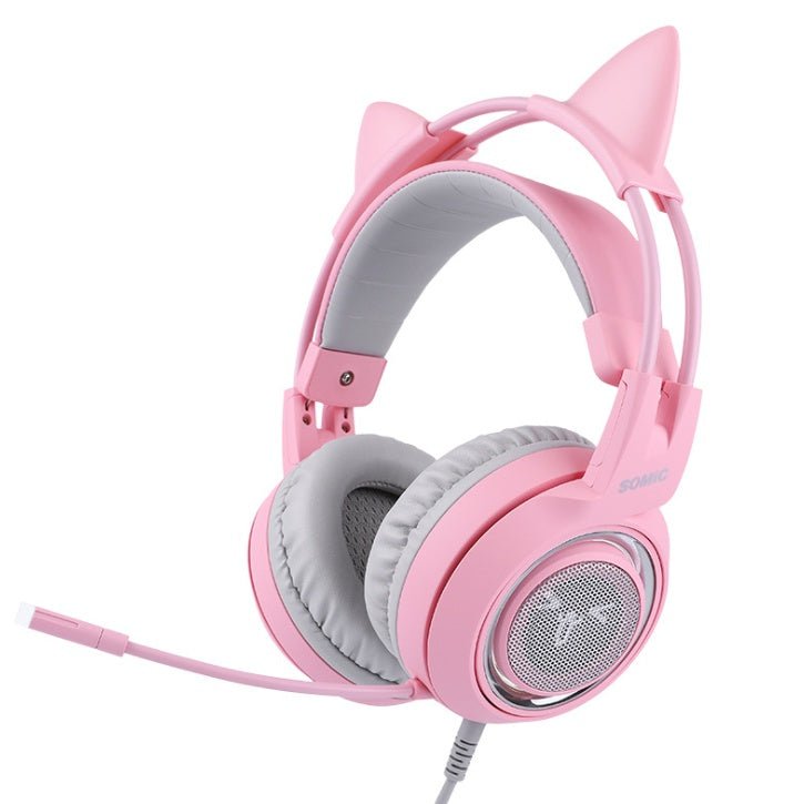 G951 Gaming Headset USB 7.1 Virtual Surround Sound Headsets LED Cat Ear Headphones - Asmota