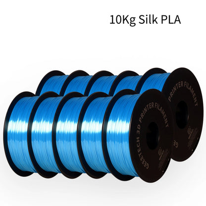 GEEETECH 10Kg 3d Silk PLA Filament 1.75mm Spool Wire For 3D Printer Material,Safety, Vacuum packaging - Asmota