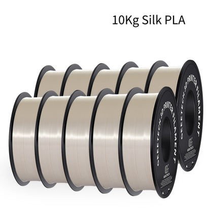GEEETECH 10Kg 3d Silk PLA Filament 1.75mm Spool Wire For 3D Printer Material,Safety, Vacuum packaging - Asmota